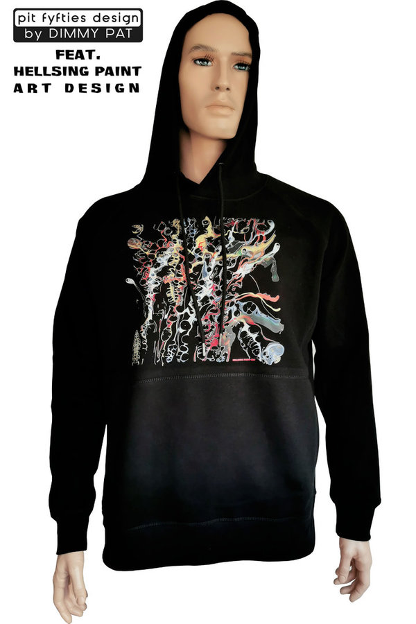 what i wear man Kapuzen Sweatshirt feat. Hellsing Paint Art Design